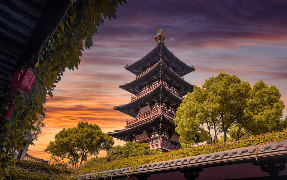 Hanshan Temple scenic area in Suzhou, Jiangsu